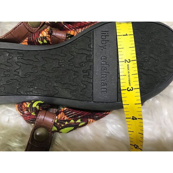 Libby Edelman Metallic Handkerchief Thong Sandals sz 6 Crocodile Flats Slides - Picture 7 of 8